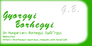 gyorgyi borhegyi business card